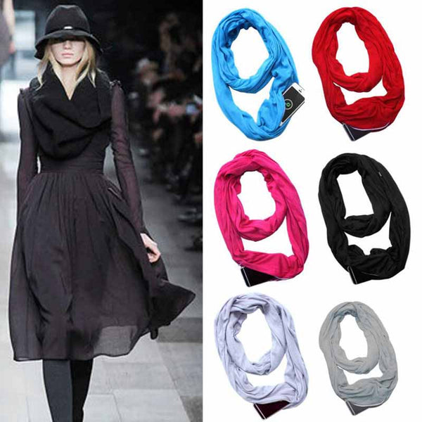 iScarf™ Multi-Way Infinity Scarf with Pocket