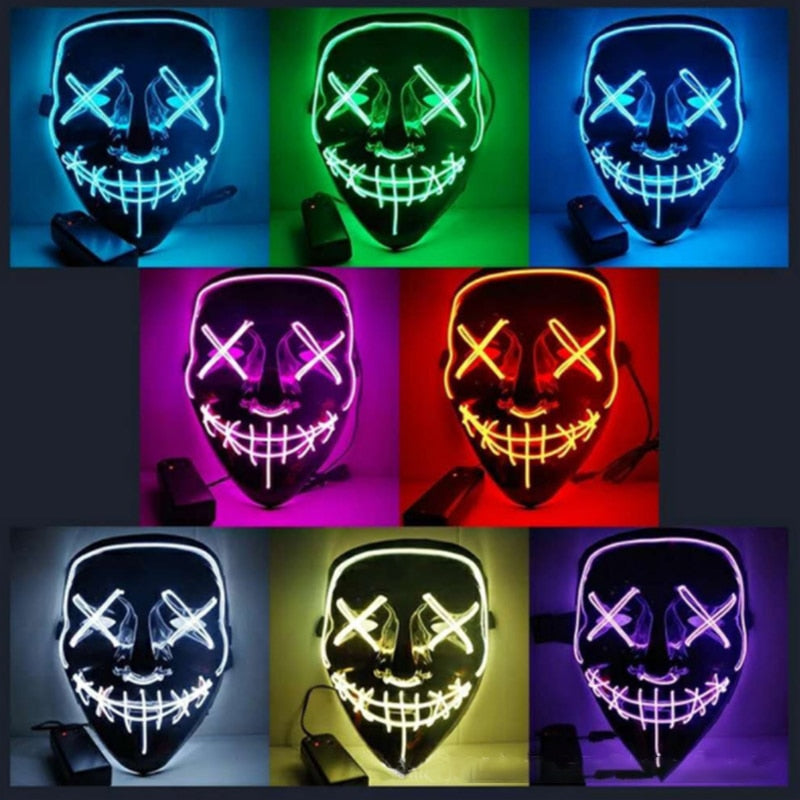 Halloween LED Purge Light Up Mask