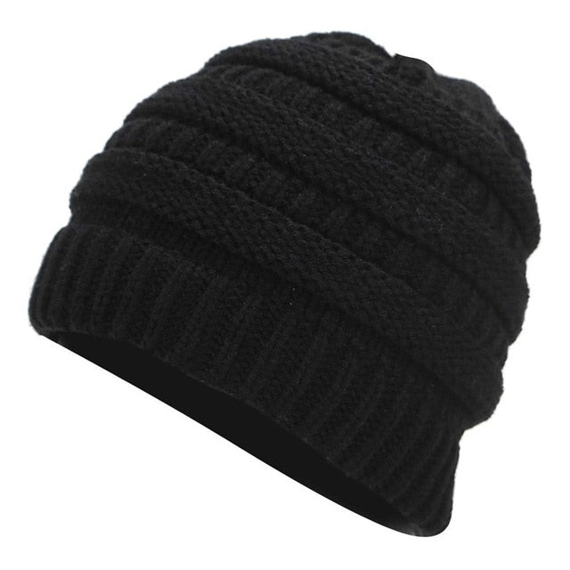 CuteBeanie™ Soft Knit Ponytail Beanie