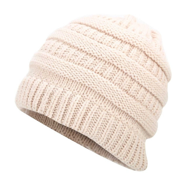 CuteBeanie™ Soft Knit Ponytail Beanie