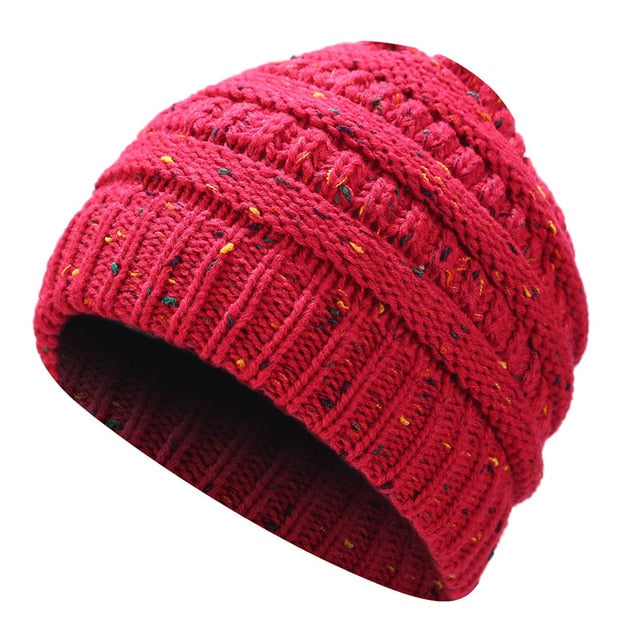 CuteBeanie™ Soft Knit Ponytail Beanie